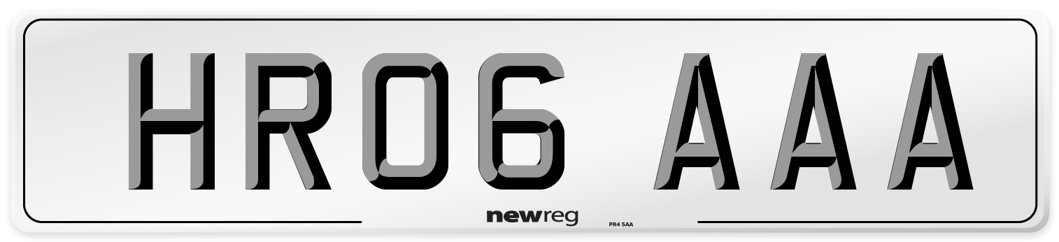 HR06 AAA Number Plate from New Reg